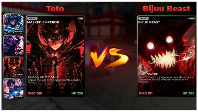 Feature image for our anime card clash best cards guide showing two decks going head to head