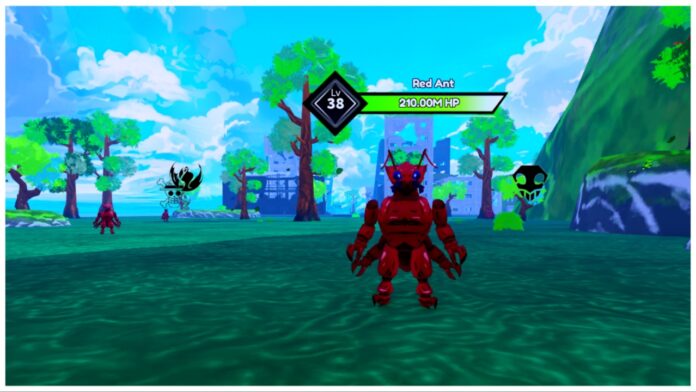 Feature image for our arise crossover afk guide showing the ant soldiers looking towards the viewer on their grassy island