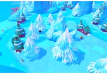 Arise Crossover Shadow Tier List – Which To Rank Up! Feature image for our arise crossover shadow tier list showing drum island from a top-down view showing the snowy island and different mobs around the island