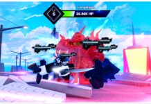 Arise Crossover Weapons Tier List Feature image for our arise crossover weapons tier list showing a player wielding dual blades and slashing a tall enemy with their shadow army