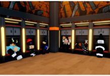 Basketball Zero Styles Tier List – BETA Rankings! Feature image for our basketball zero styles tier list showing the lobby with a bunch of characters handing out in their own little cubbies