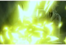 Ghoul RE CCG Clans Guide – Pull Rate, Buffs, and More! Feature image for our ghoul re ccg clans guide showing a cutscene of a ccg member holding and firing their weapon at the viewer which emits bright yellow