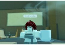 Ghoul RE Kagune Tier List – Release Rankings! Feature image for our ghoul re kagune tier list showing a player cuddling their own arms from the cold standing before a cafe table with a coffee steaming on its surface