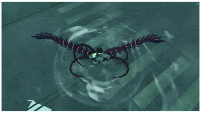 Feature image for our ghoul re kagune v2 requirements guide showing the kaneki centipede kagune with four appendages protruding from the back of a player