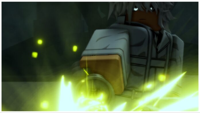 Feature image for our ghoul re solace guide showing a ccg cut scene with a player in white raising their weapon which is emitting a yellow sparks particle effect
