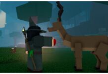 Rune Slayer Pets Guide – Mounts and Food Preferences! Feature image for our rune slayer pets guide showing a player side-on holding an apple to a deer in a forest