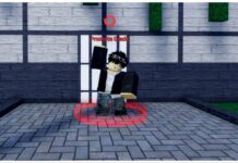 Verse Piece Grades – How To Grade Up and Milestone Rewards! Feature image for our verse piece grades guide showing the grade upgrader npc waving to the camera standing before a white and black brick building