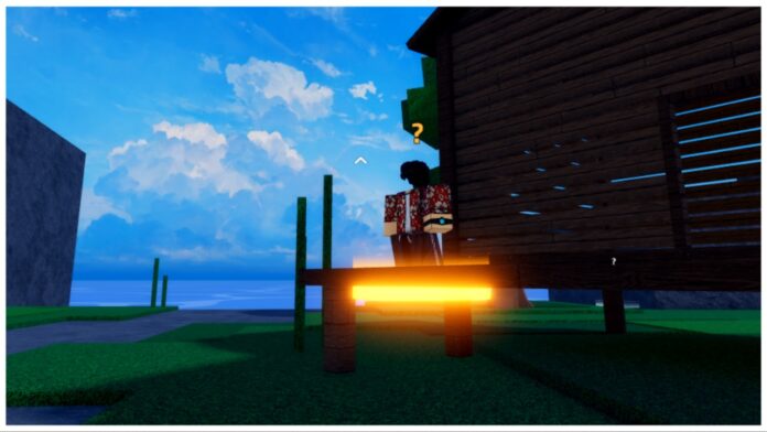 Feature image for our verse piece ultimate rune guide showing an npc with an orange glowing portal around their feet standing on the wooden deck of a cabin during a sunny blue skies day