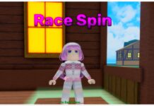 Z Piece Races Guide – How To Get Rerolls, and Each Lineages Cosmetic, Roll Chance, and Buff! Feature image for our z piece races guide showing kanna from MKDM in a roblox body style standing outside of a wooden saloon with race spin wrote above her head in pink