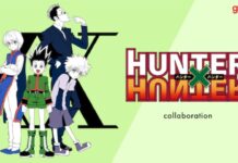 Hunter x Hunter Graniph Collaboration Releases Clothes Featuring Iconic Moments In The Anime Feature image for our Hunter x Hunter Graniff Collaboration news piece. Image shows the Hunter x Hunter logo with four of the main characters.