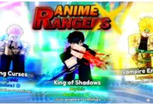 Anime Rangers X Evolution – All Evolve Units, Requirements, and More! Feature image for our anime rangers x evolution guide showing three units in front of a shifting colourful background with the game logo in the top centre