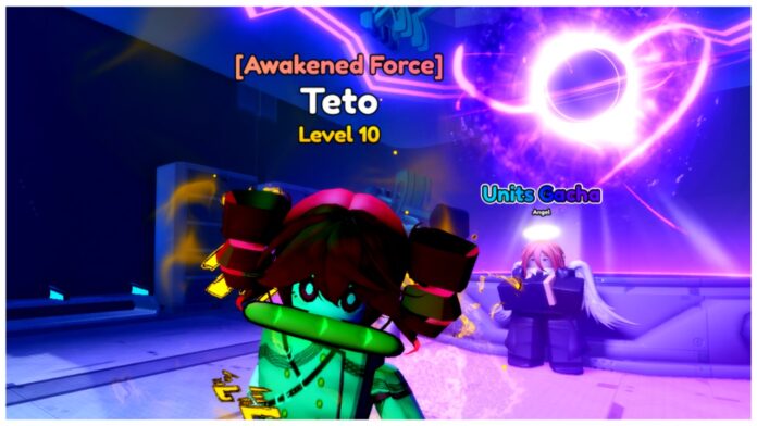 Feature image for our anime rangers x evolution tier list showing a player facing forward in front of the summons rooms