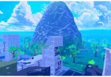 Arise Crossover Dedu Island – How To Defeat The Raid! Feature image for our arise crossover dedu island guide showing dedu island with a giant cave like volcano in the background