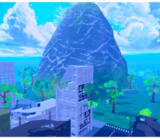 Arise Crossover Dedu Island – How To Defeat The Raid! Feature image for our arise crossover dedu island guide showing dedu island with a giant cave like volcano in the background