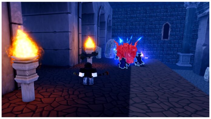 Feature image for our arise crossover double dungeons guide showing a player in a dungeon defeating enemies