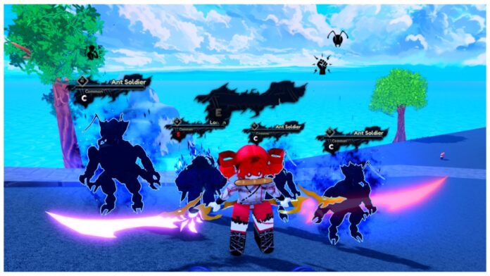 Feature image for our arise crossover max level guide showing a player with glowing blades and an army of shadow soldiers behind her