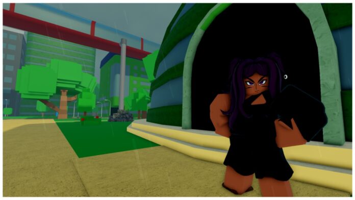 Feature image for our dragon soul secret quests guide showing the hazel npc standing in front of her green round home with her hands on her hips