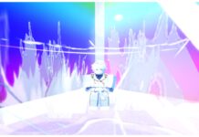 Rock Fruit Regulus Guide – Obtainment and Movesets! Feature image for our rock fruit regulus guide showing the npc between two rainbow buildings with a white aura surrounding him
