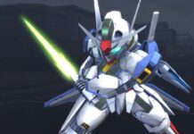 SD Gundam G Generation Eternal Codes – How Codes Work! Feature image for our sd gundam g generation eternal codes guide showing a white gundam mech against a dark grey background