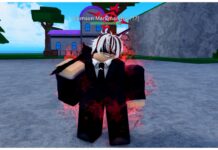 Verse Piece Crimson Cutter – Obtaining The Limited Sword! Feature image for our verse piece crimson cutter guide showing the crimson boss standing in a cobbled street with a purple building in the background behind him
