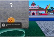 Verse Piece Easter Egg Farm – Easy Macro Farm Feature image for our verse piece easter egg farm guide showing the location where players should stand whilst grinding eggs which is in front of a dragon ball spawner