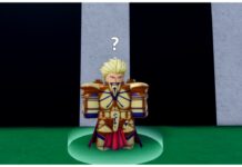 Verse Piece Gilgamesh – Spec Obtainment and Movesets Guide! Feature image fro our verse piece gilgamesh spec guide showing the gilgamesh npc in front of a castle