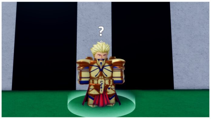 Feature image fro our verse piece gilgamesh spec guide showing the gilgamesh npc in front of a castle