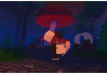 Vesteria Elven Hero Quest Guide – How To Complete and Rewards! Feature image for our vesteria elven hero quest guide showing a player running at night time through the mushroom forest