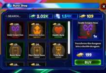 Arise Crossover Double Dungeon Rune – Obtainment and Use! Feature image for our Arise Crossover Double Dungeon Rune guide. Image shows a Rune Shop listing all the items for sale.