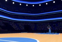 Basketball Zero Perfection Guide – How To Obtain The Style and Full Moveset Feature image for our Basketball Zero Perfection guide. Image shows a basketball pitch with a crowd watching.