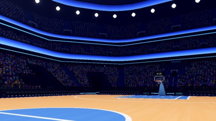 Feature image for our Basketball Zero Perfection guide. Image shows a basketball pitch with a crowd watching.