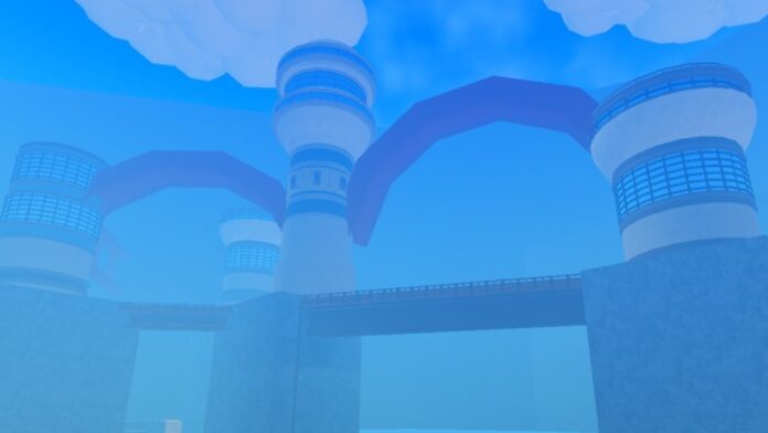 Feature image for our Wagarashi Clans Tier List. Image shows a blue sky with large buildings in the distance.