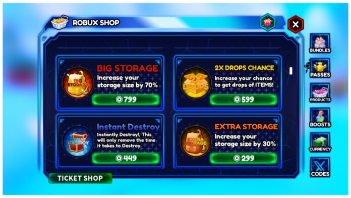 Feature image for our arise crossover gamepass tier list showing the gamepass shop in-game and their robux value