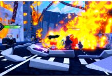 Arise Crossover Jinwoo – How To Obtain N-Rank! Feature image for our arise crossover jinwoo guide showing a player in the fiery city of the infernal castle dungeon facing the camera with their shadows behind them fighting mobs