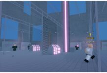 How To Awaken Your Fire Force Online Adolla Blessing Feature image for our fire force online adolla blessing guide showing inside a lab with many npcs and purple beams glowing around different machines