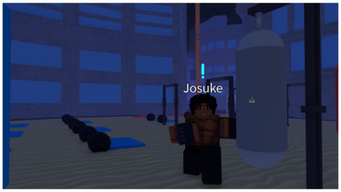 Feature image for our fire force reignition gen 3 abilities guide showing the josuke npc facing a punching bag and smiling