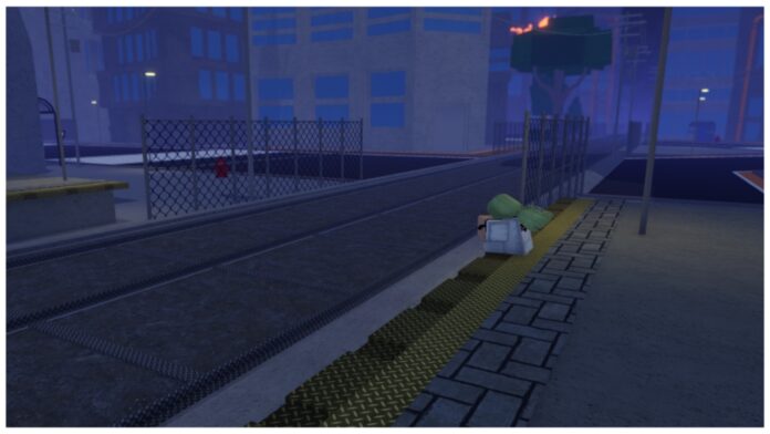 Feature image for our fire force reignition weapons guide showing an npc sitting on a ledge hugging her knees in a sad wallowing pose at night time