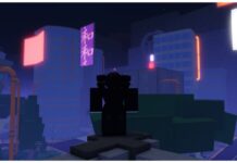 How To Get Sho’s Katana in Fire Force Reignition Feature image for our how to get shos katana in fire force reignition guide showing a player stood on a building top at night looking down on a vibrant city