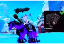 How To Get the Cerberus Mount in Arise Crossover Feature image for our how to get the cerberus mount in arise crossover guide showing a player on a monarch horse with a cerberus inventory image to the right