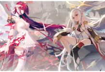 Mirren Star Legends Tier List – Release Rankings! Feature image for our mirren star legends tier list showing two characters facing the viewer with the one on the left standing and the one on the right sitting