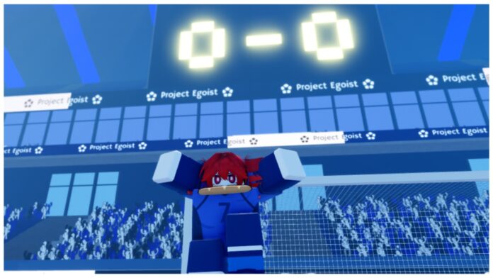 Feature imagine for our project egoist titles guide showing a player in a blue football costume leaping in the air as if to catch a ball