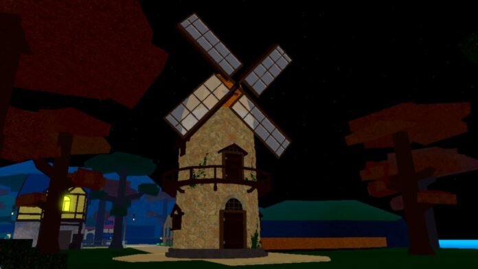 Feature image for our Anime Spirits Mounts guide. Image shows a tall windmill.