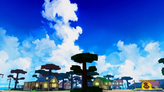 Feature image for our Anime Spirits Perks guide. Image shows a small village with lots of houses and tall trees.