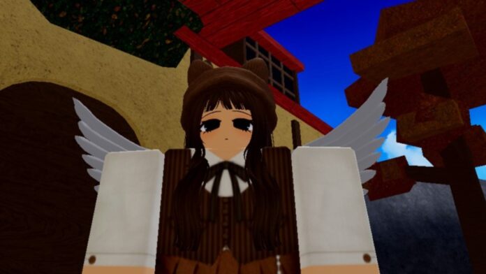 Feature image for our Anime Spirits Pets guide. Image shows a close up of a character with white angel wings.