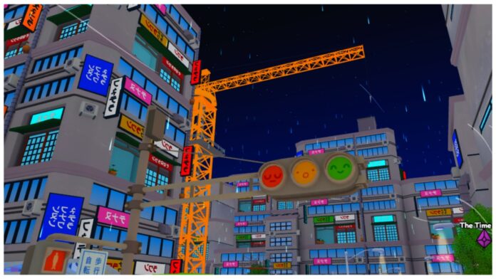Feature image for our anime shadows 2 relic tier list showing the main city in the first world with a focus on a traffic light with little faces drawn on