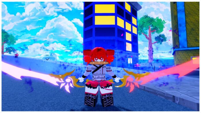 Feature image for our arise crossover gilded reaver guide showing a player holding glowing blades in either hands at levelling city
