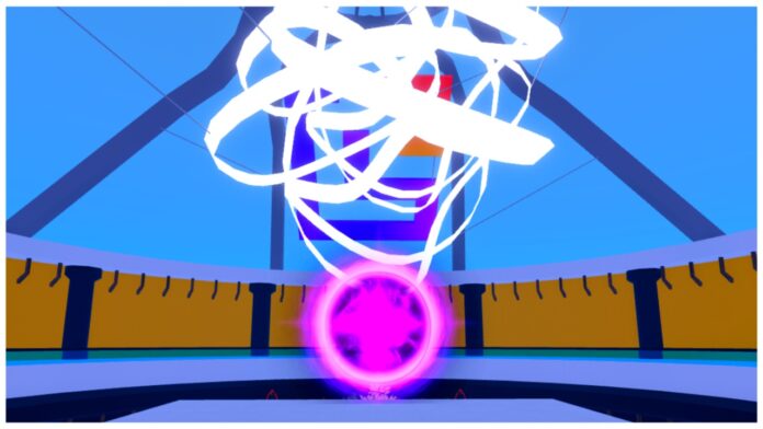 Feature image for our arise crossover world 2 guide showing the pink portal inside the guild tower that teleports players to world 2.