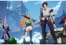 Crystal of Atlan Account Energy Guide – How It Works and Best Way To Use It! Feature image for our crystal of atlan account energy guide showing four characters in frame with the two main focus characters standing almost back to back