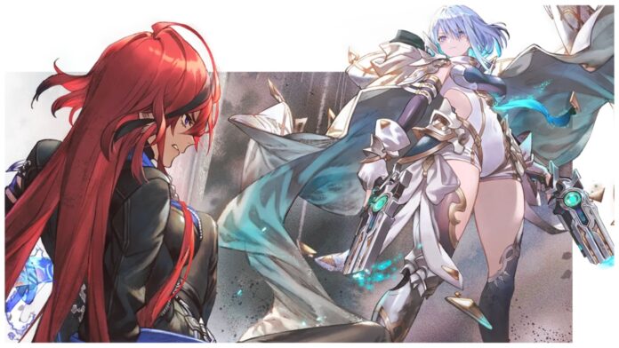 Feature image for our shadowverse worlds beyond classes tier list showing two class leaders with one sitting on the floor with her back to the viewer in the left corner looking up to the other who is standing over her. Both have intense expressions.