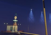 How To Beat The Ink Game Jump Rope Game – Tips and Tricks! Feature image for our Ink Game Jump Rope guide. Image shows a large doll across a bridge holding a rope.